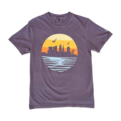Cleveland Sunset T-Shirt | Lake Erie Skyline Graphic Tee | CLE