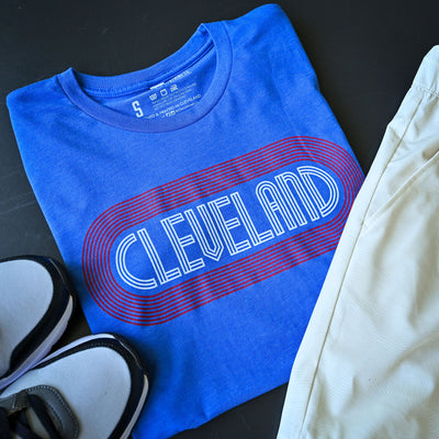 Cleveland Track, Heather Royal - Unisex Crew T-Shirt