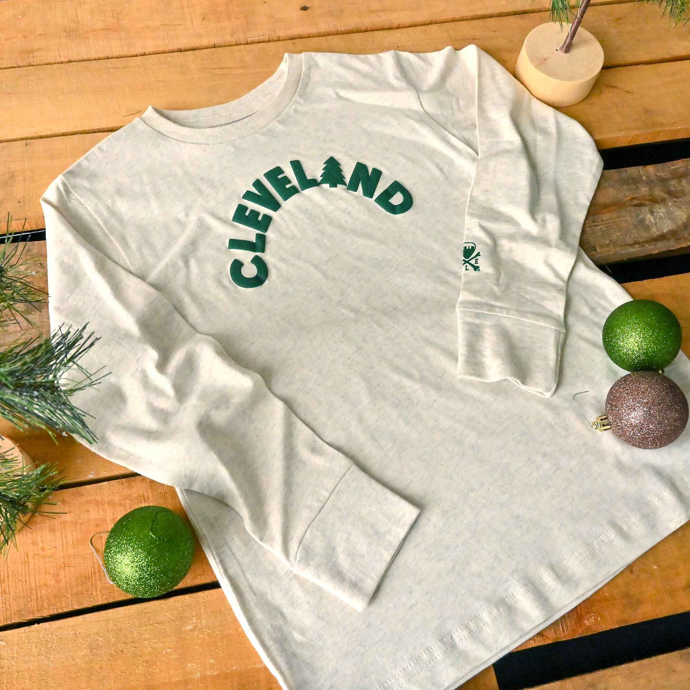 Cleveland Tree Arch - Youth Long Sleeve Crew T-Shirt