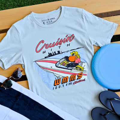 WMMS 100.7 FM Cruisin' with the Buzzard - Mens/Unisex Crew T-Shirt *Officially Licensed