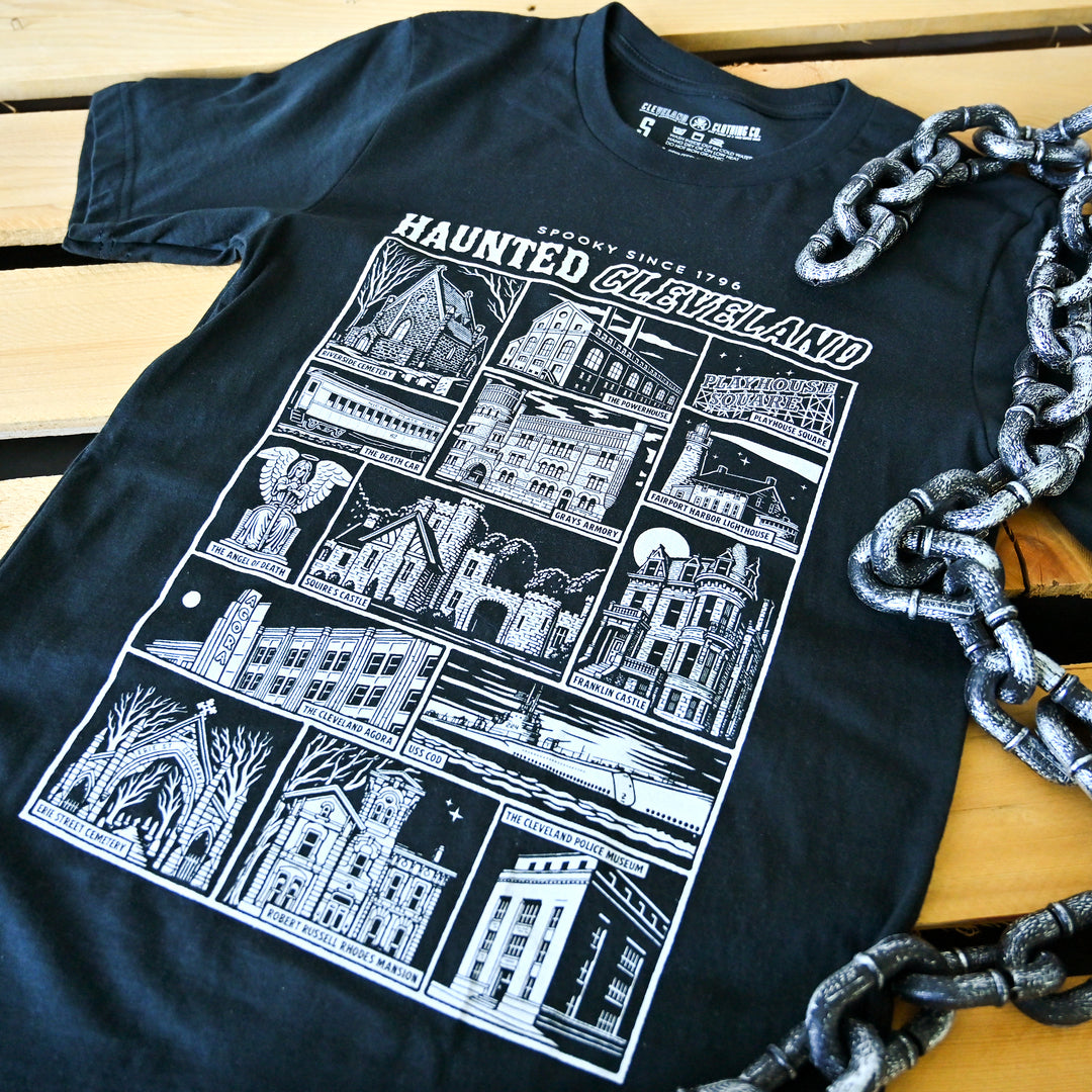 Haunted Cleveland T-Shirt | Cleveland Ghost Stories & Landmarks Tee