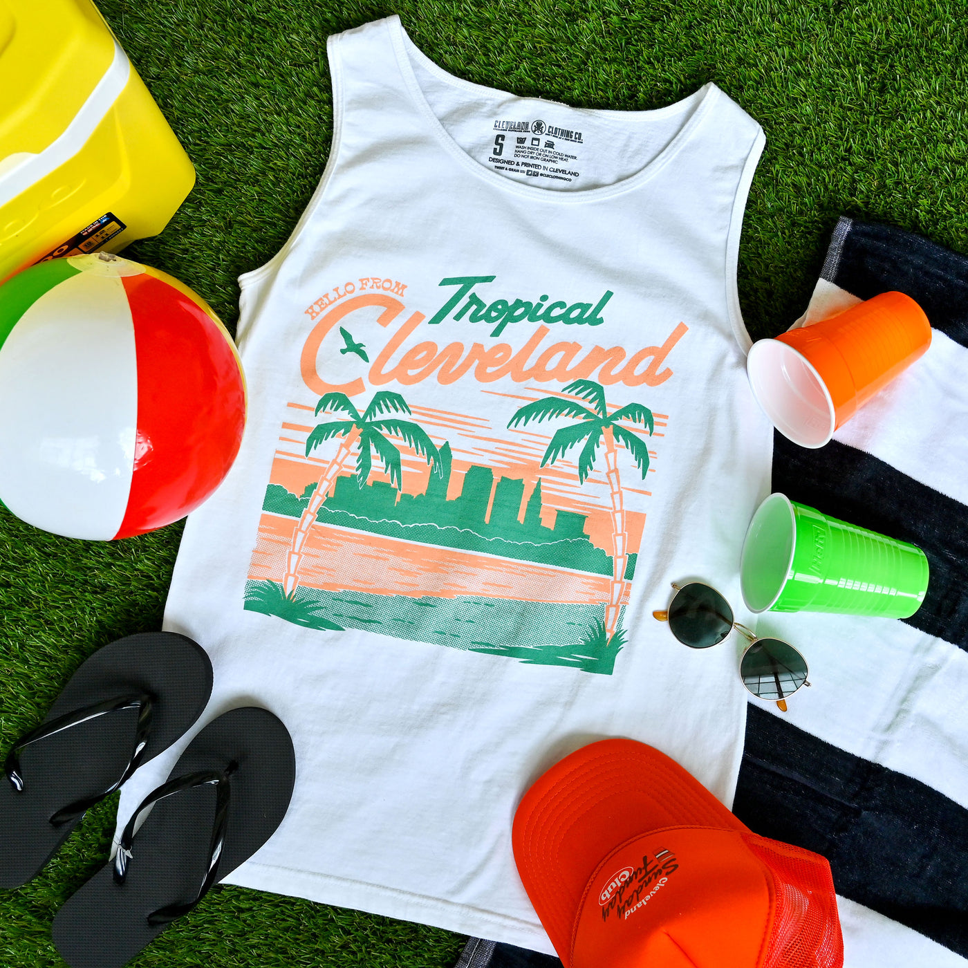 Hello From Tropical Cleveland - Unisex/Mens Tank