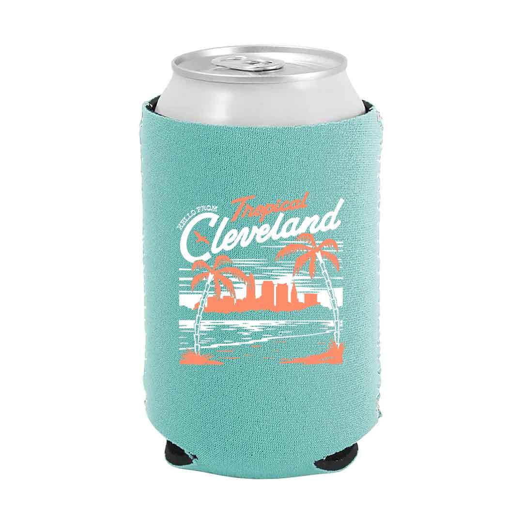 Tropical Cleveland Neoprene Can Cooler