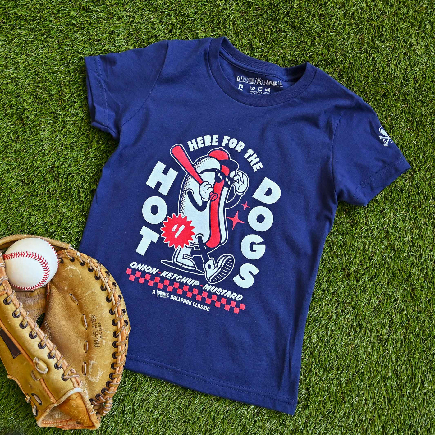 Here For The Hot Dogs - Youth Crew T-Shirt