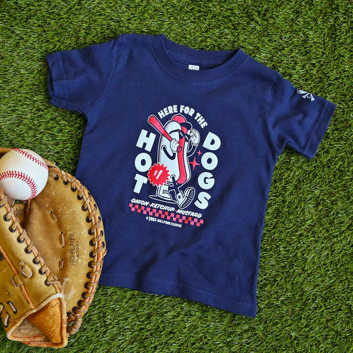 Here for the Hot Dogs Toddler T-Shirt | Cleveland Baseball Tee