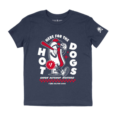 Here For The Hot Dogs - Youth Crew T-Shirt