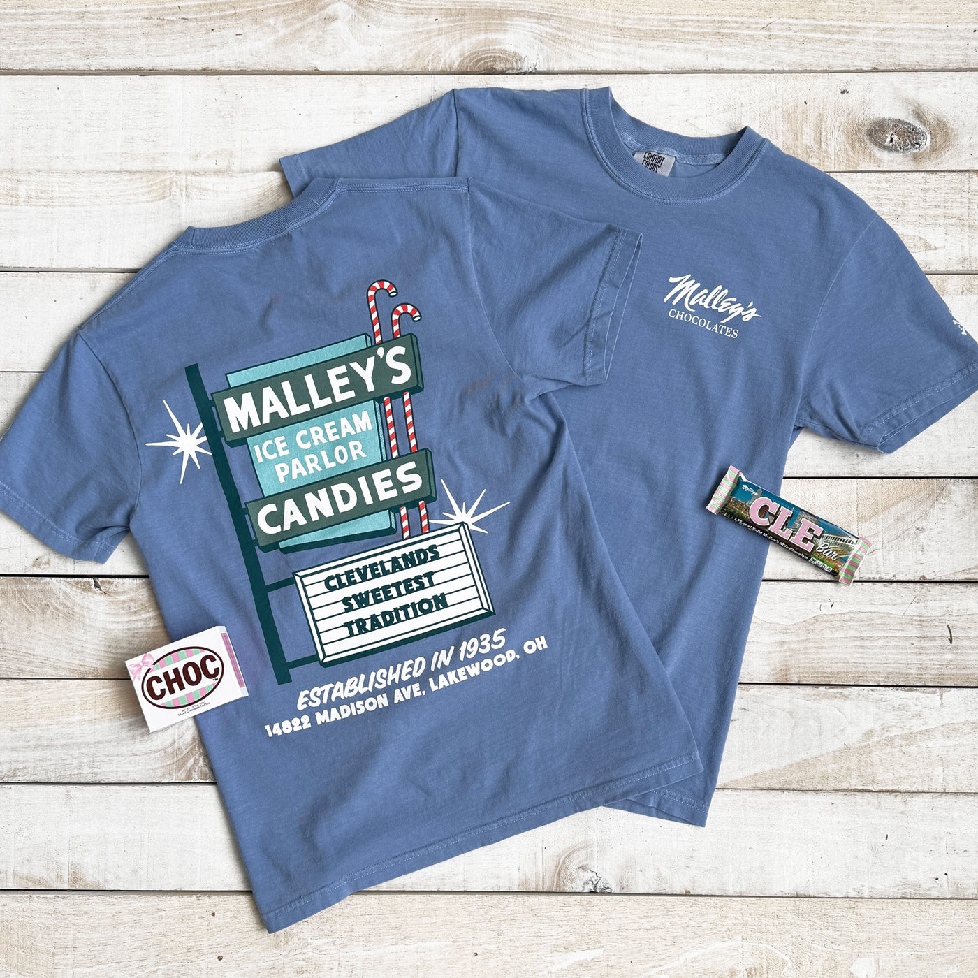 Malley's Madison Ave Sign - Mens/Unisex Crew T-shirt