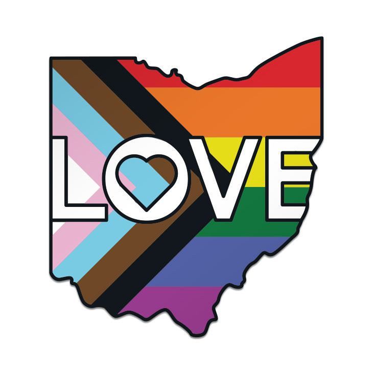 Ohio Love Pride Progress Sticker