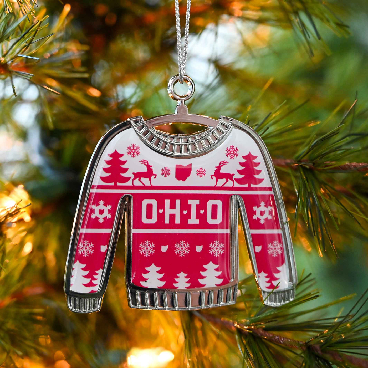 'OHIO' Ugly Sweater Ornament