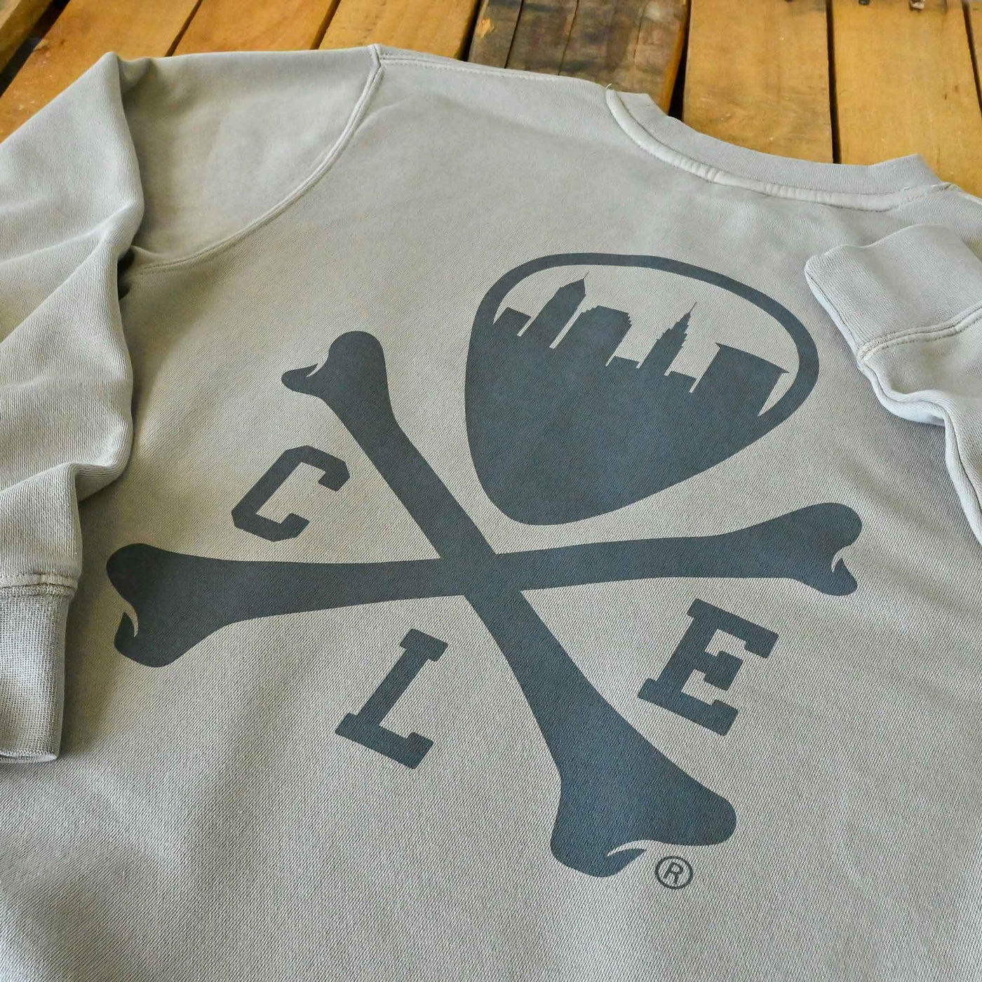 CLE Logo Unisex Crewneck Sweatshirt - Pigment Cement