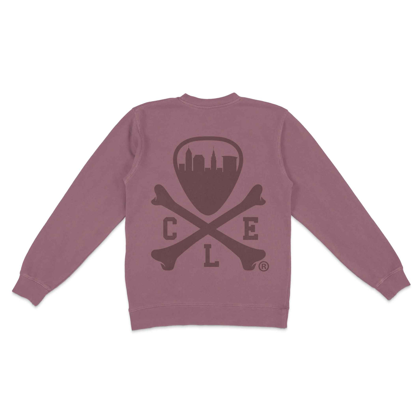 CLE Logo Unisex Crewneck Sweatshirt - Pigment Maroon