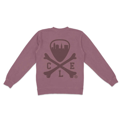 CLE Logo Unisex Crewneck Sweatshirt - Pigment Maroon