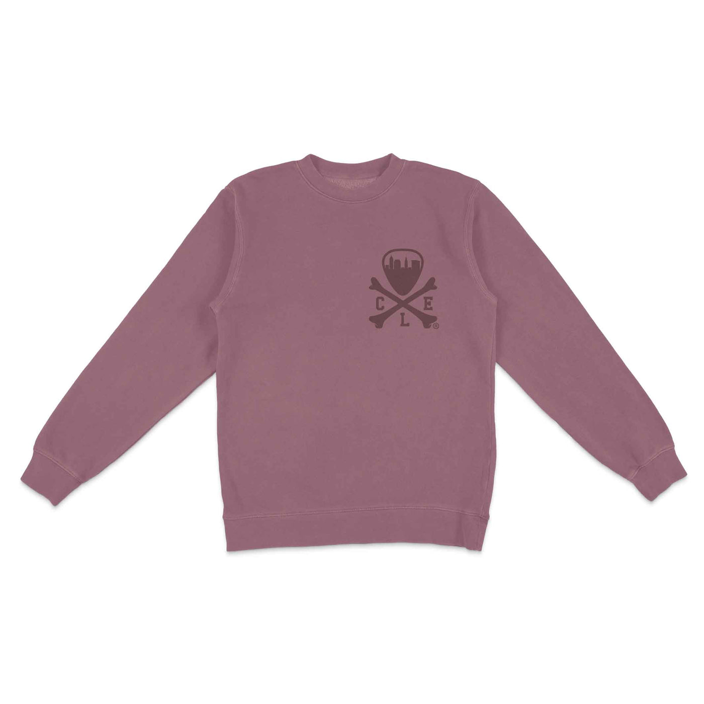 CLE Logo Unisex Crewneck Sweatshirt - Pigment Maroon