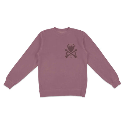 CLE Logo Unisex Crewneck Sweatshirt - Pigment Maroon