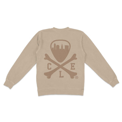 CLE Logo Unisex Crewneck Sweatshirt - Pigment Sandstone