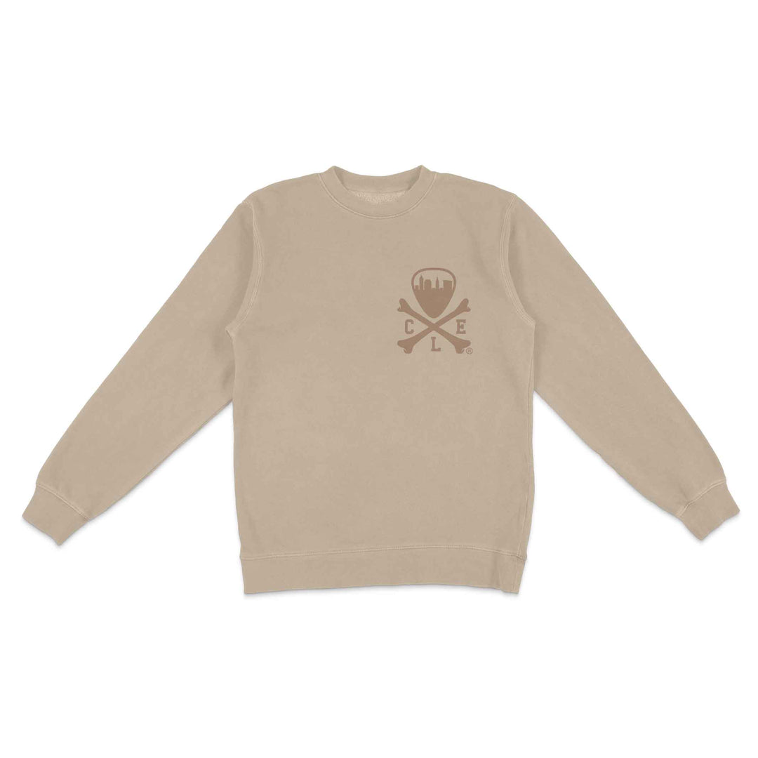 CLE Logo Unisex Crewneck Sweatshirt Pigment Sandstone