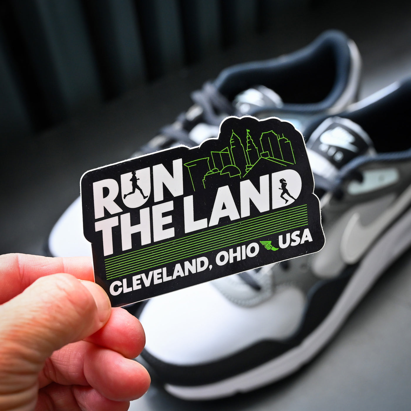 Run The Land Cityscape - Sticker