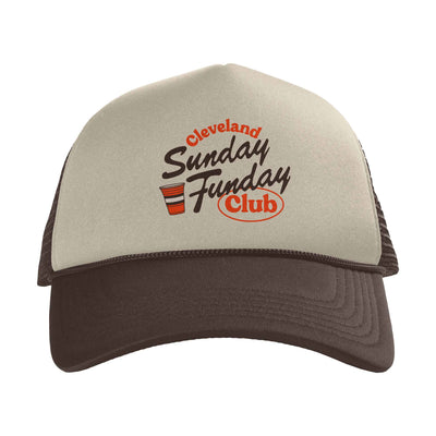 Sunday Funday Trucker Hat - Brown/Tan