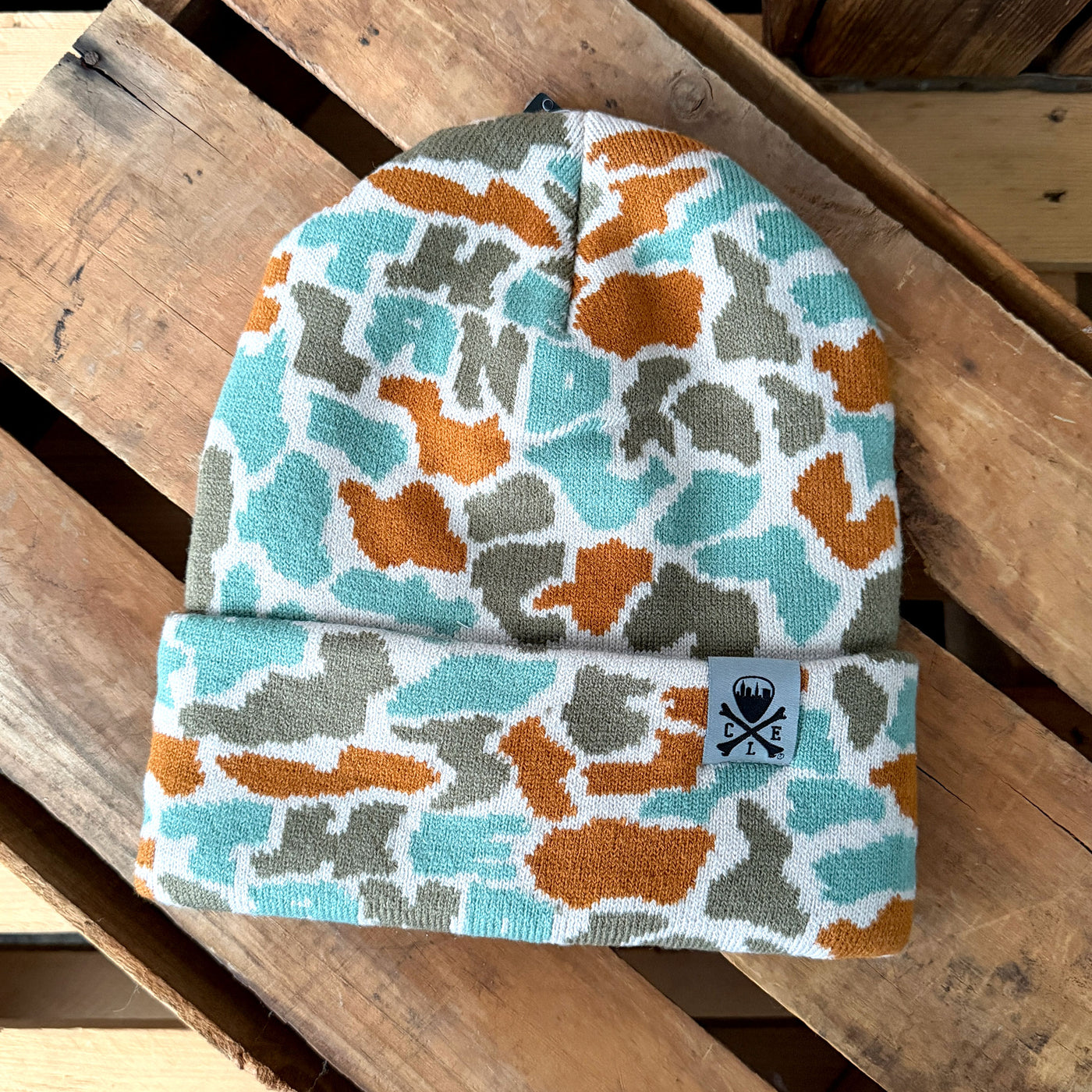 The Land Camo Knit Beanie