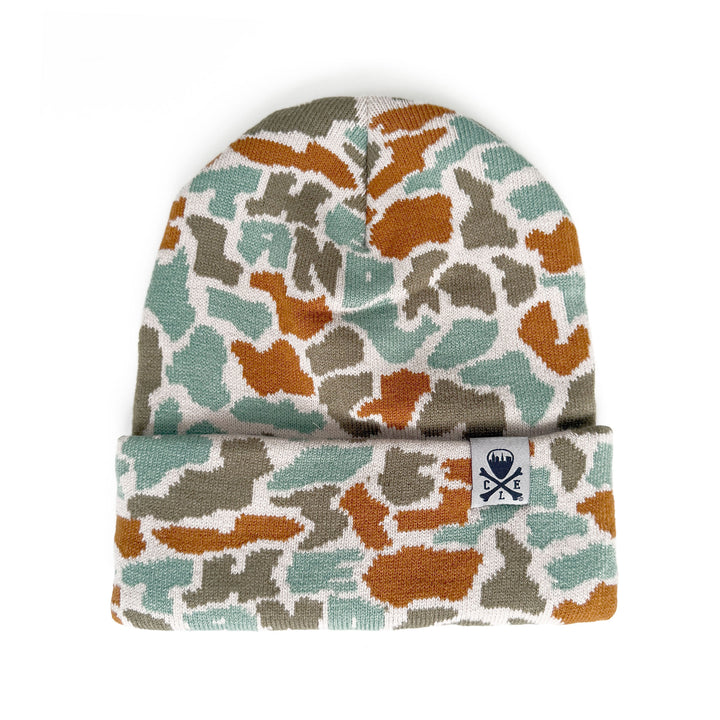 CAMOLAND Fleece Slouchy Beanie - Winter Cotton Ski Hat Unisex, Baggy Stretch Fit With Ponytail Hole