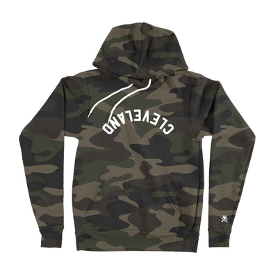 Cleveland Upside Down Arch - Unisex Pullover - Forest Camo