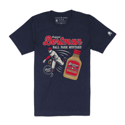 Bertman Ballpark Mustard Pitcher - Mens/Unisex Crew T-Shirt