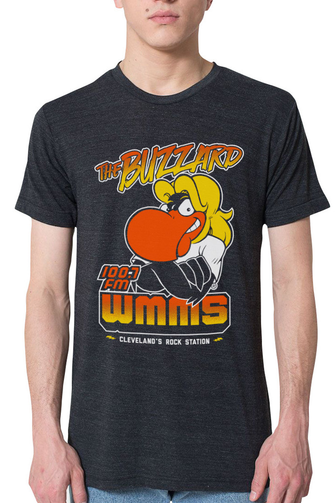 WMMS 100.7 FM The Buzzard - Unisex Crew T-Shirt *Officially Licensed