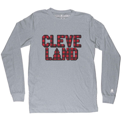CLEVELAND - Buffalo Plaid - Unisex Crew Long Sleeve T-Shirt