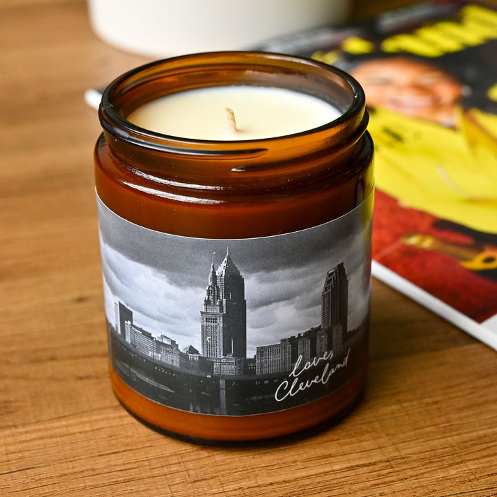 Love, Cleveland Candle – Skyline Urban Green Scent | Cleveland