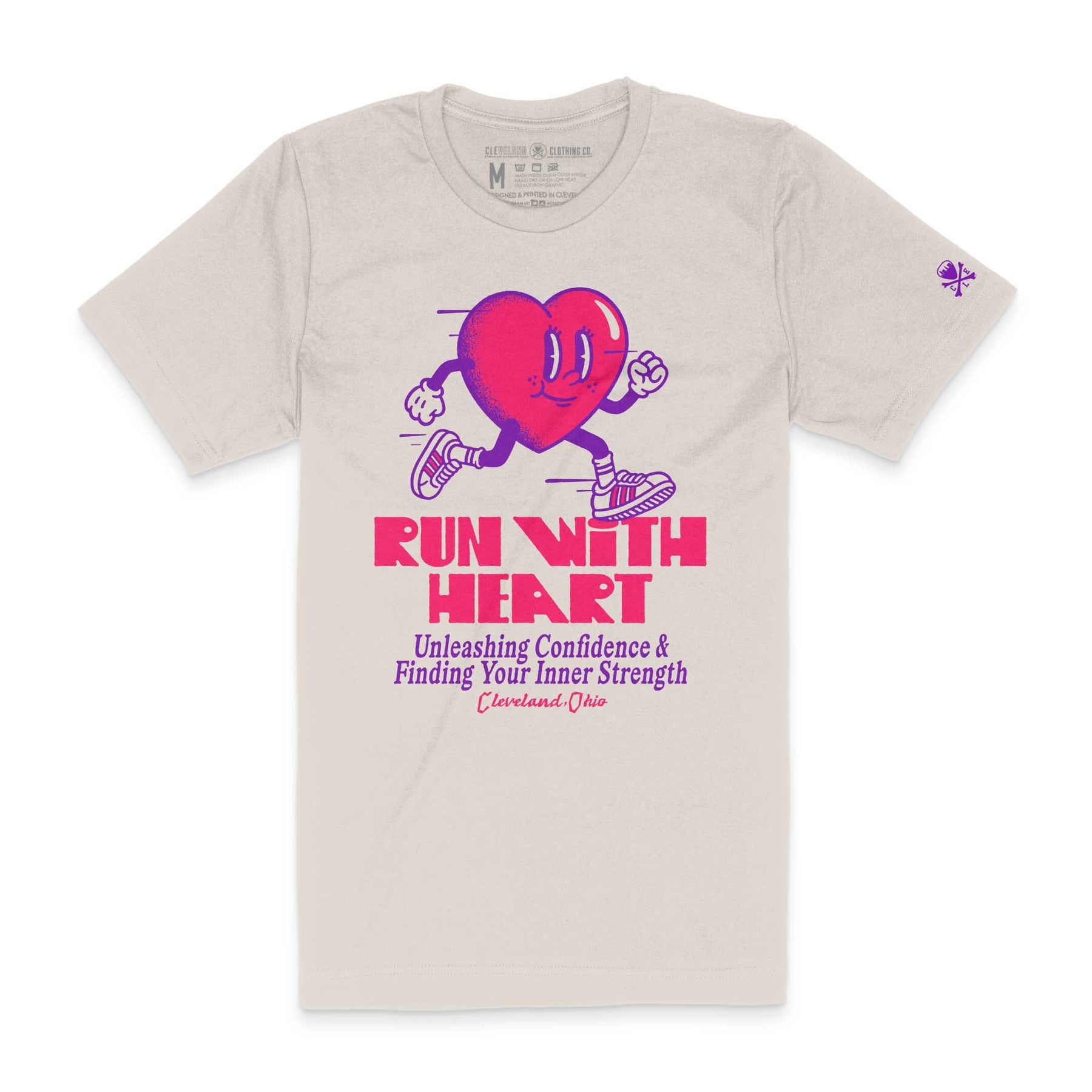 Run With Heart T-Shirt | Girls on the Run Northeast Ohio Collaboration