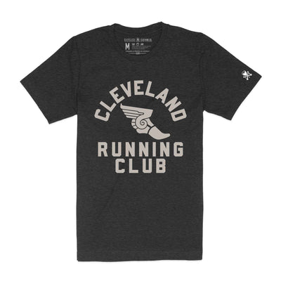 Cleveland Running Club, Dark Grey Heather - Unisex Crew T-Shirt