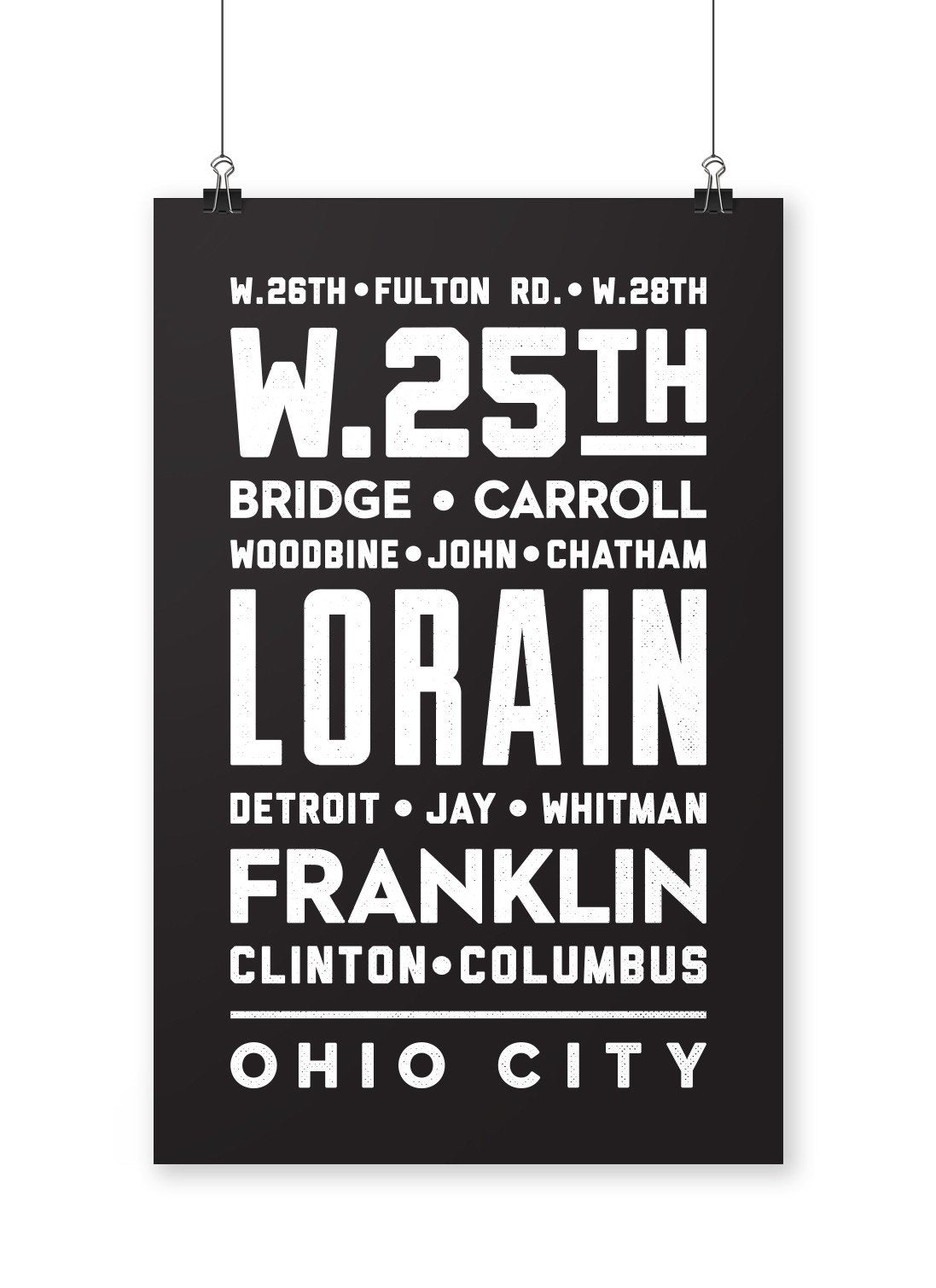 Ohio City Streets Poster