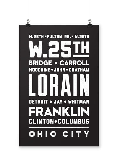 Ohio City Streets Poster