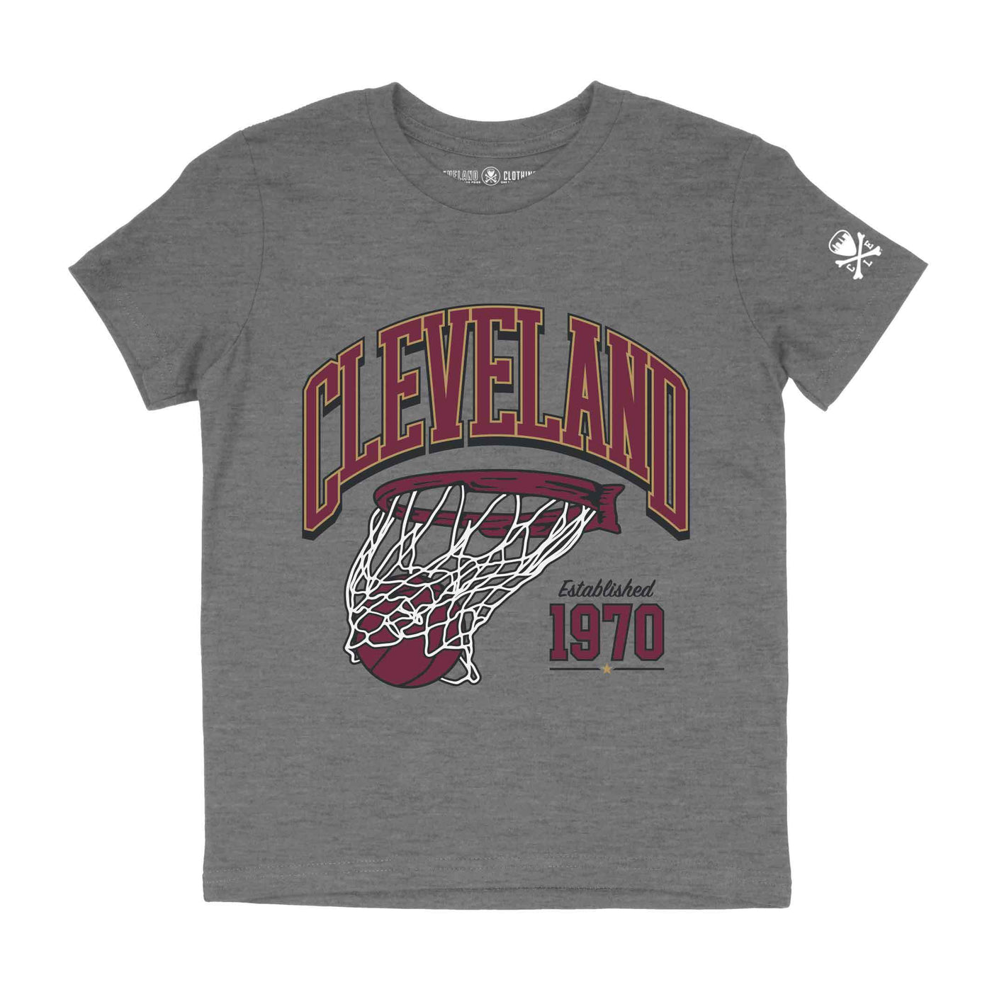 Cleveland Basketball Swish - Youth Crew T-Shirt