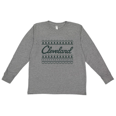 Cleveland Holiday Sweater - Youth Long Sleeve Crew T-Shirt