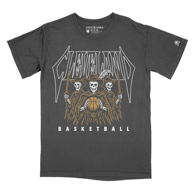 Cleveland Basketball Skeletons - Mens/Unisex Crew T-Shirt