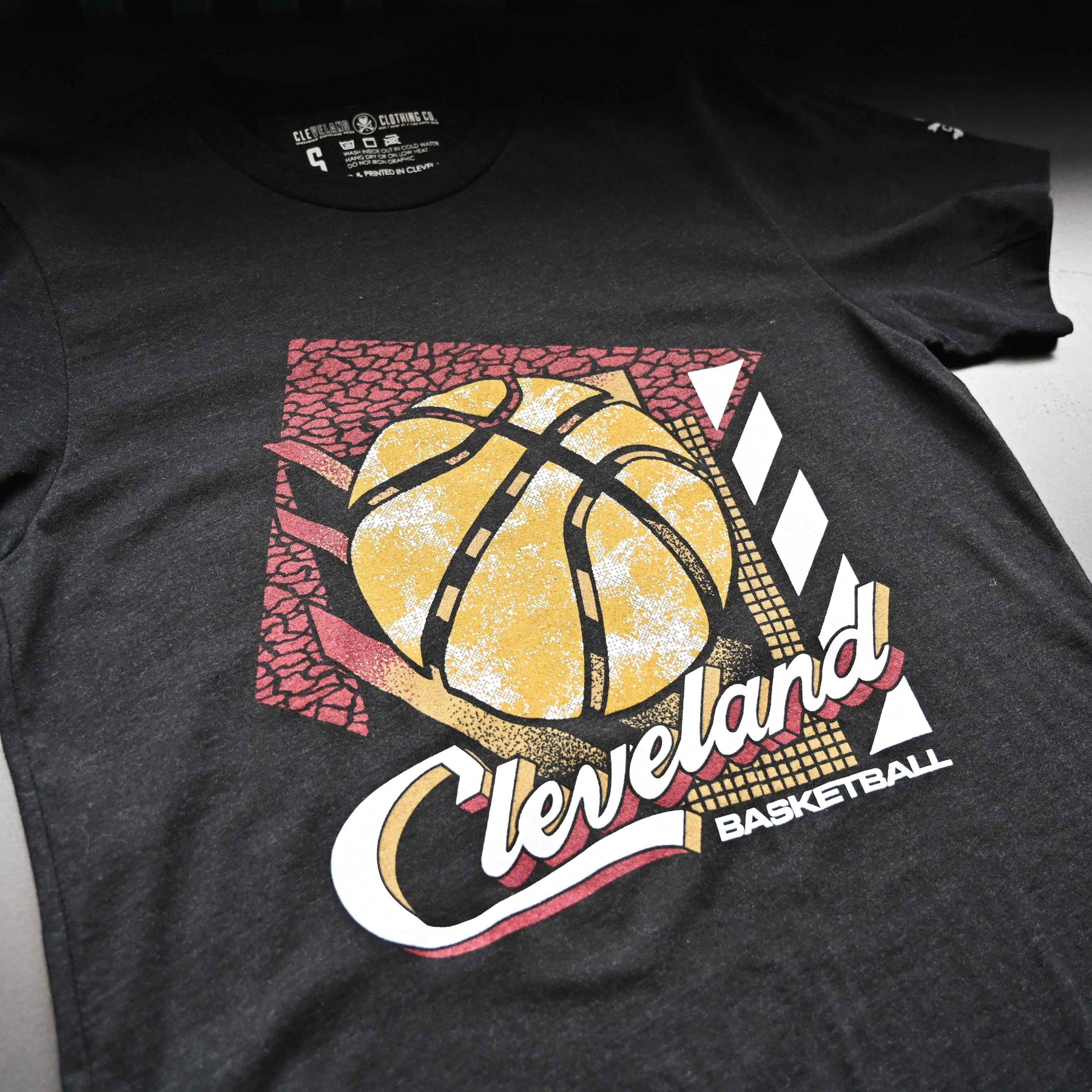 Cleveland Script Basketball - Unisex Crew T-Shirt