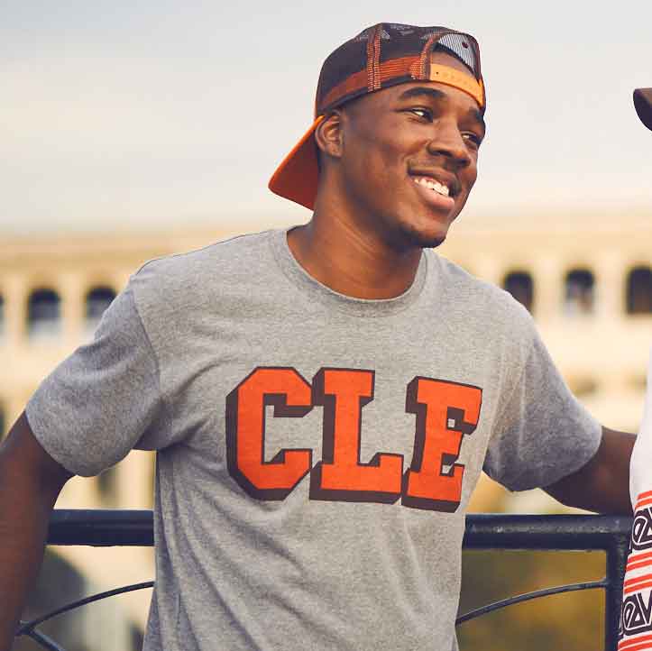 CLE College - Brown/Orange - Unisex Crew T-Shirt