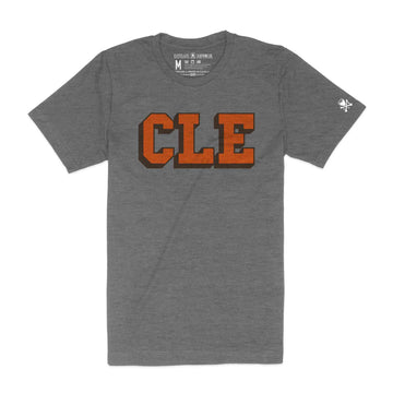 CLE College - Brown/Orange - Mens/Unisex Crew T-Shirt