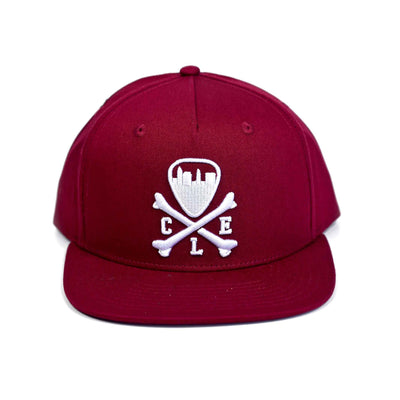 CLE Logo Snapback Hat - Maroon