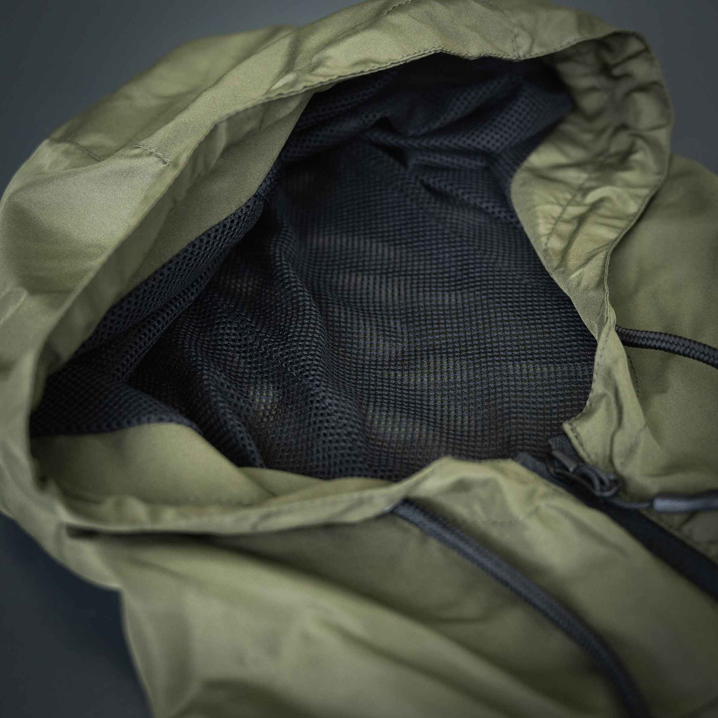 CLE Logo Quarter Zip Windbreaker - Army Green