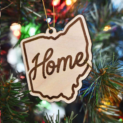 Ohio Home Wood Ornament