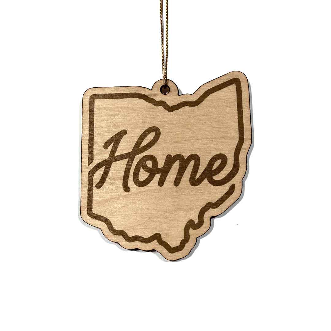 Ohio Home Wood Ornament
