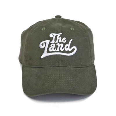 The Land 'Groovy' Cord Dad Hat - Olive