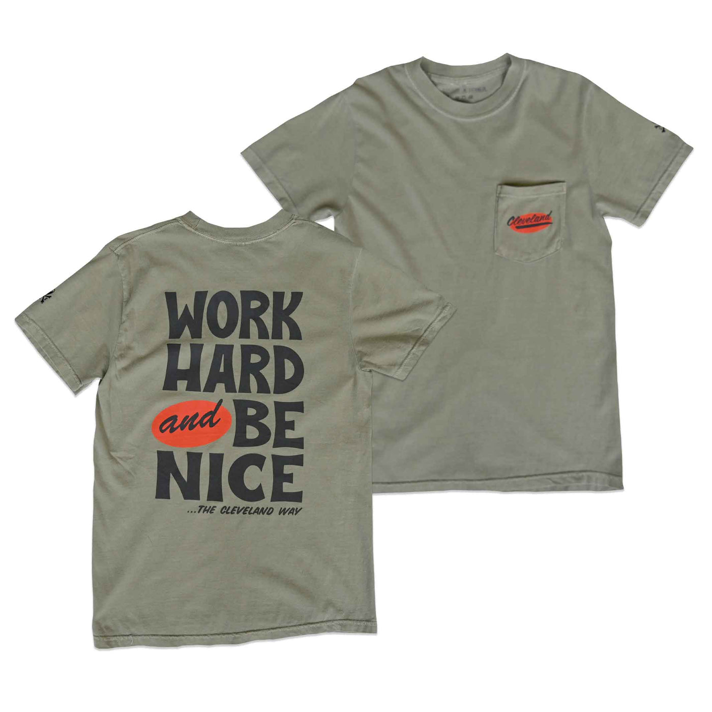 Work Hard Be Nice - Unisex Pocket Tee