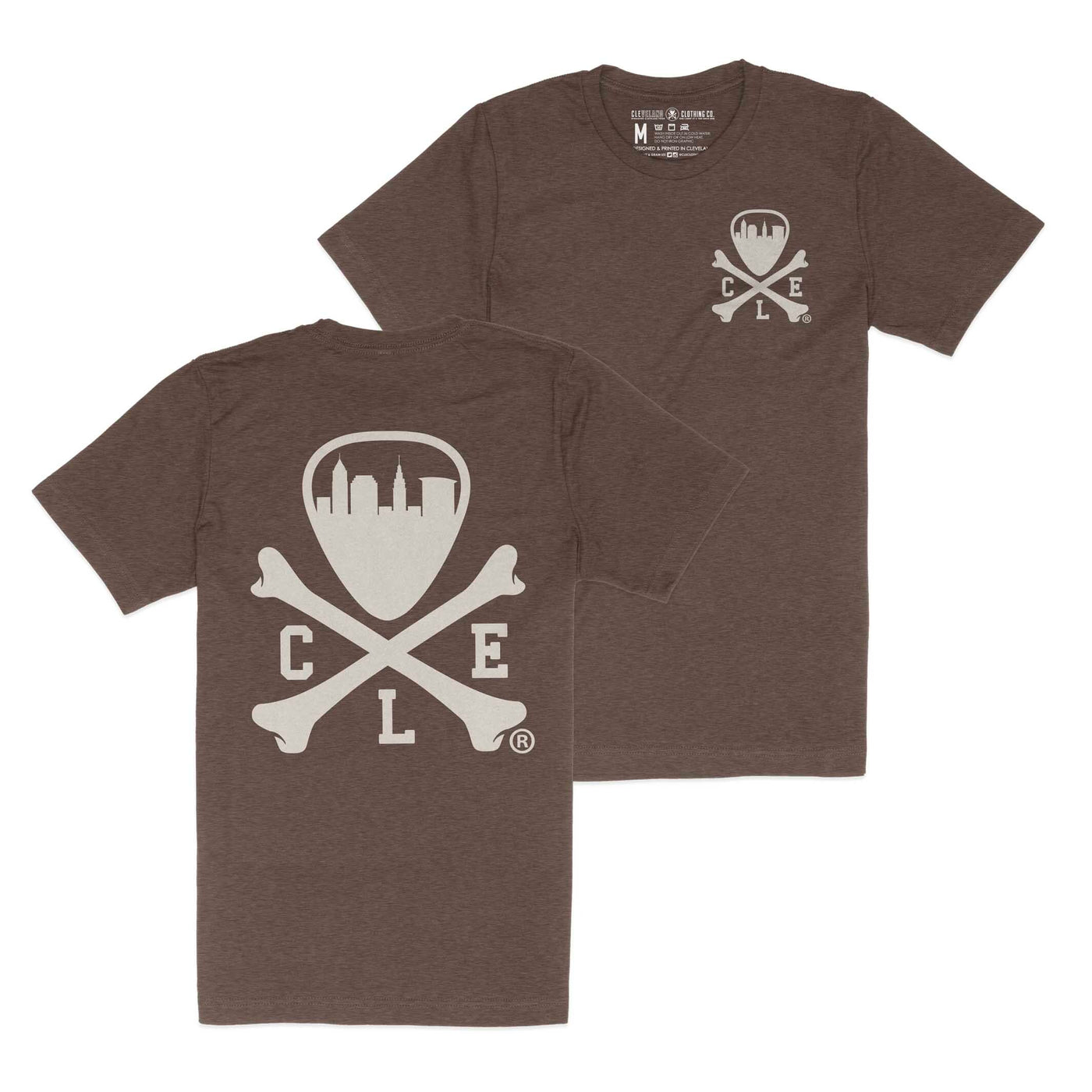 CLE Logo - Unisex Crew T-Shirt - Heather Brown