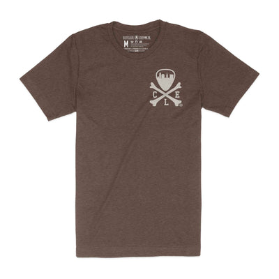 CLE Logo - Unisex Crew T-Shirt - Heather Brown