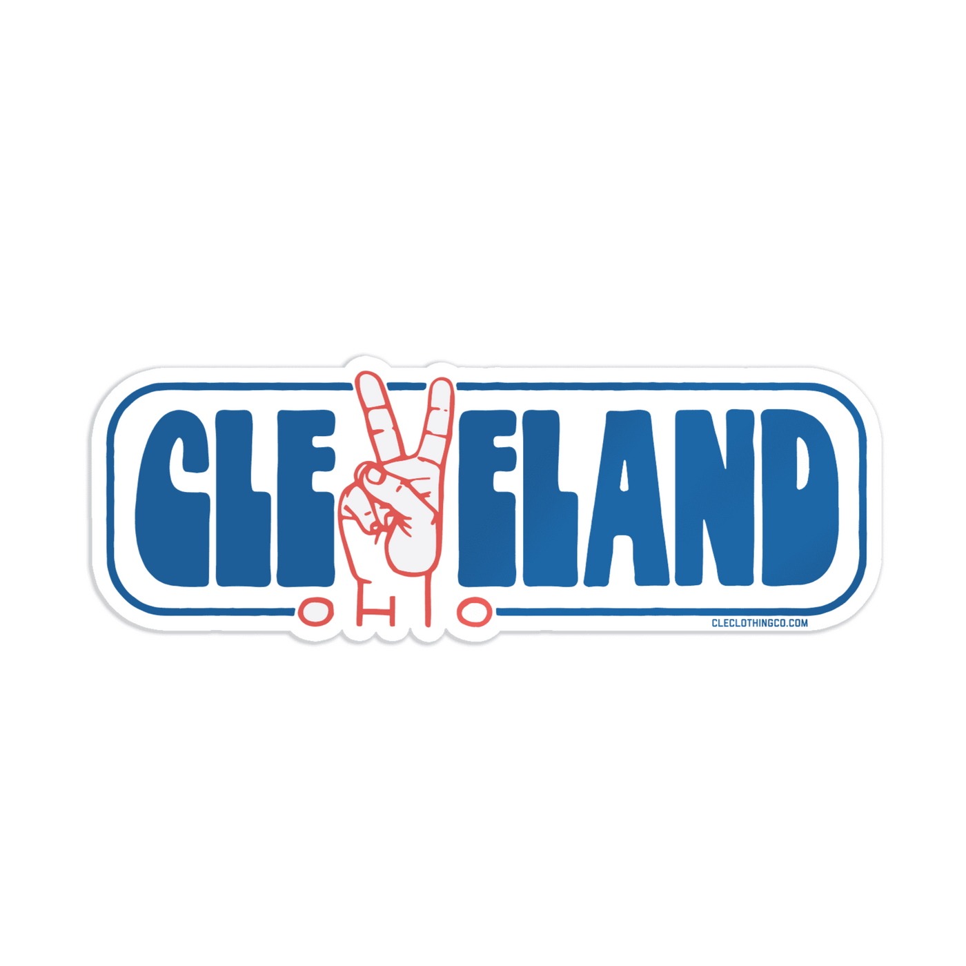 Cleveland Peace Sign - Sticker