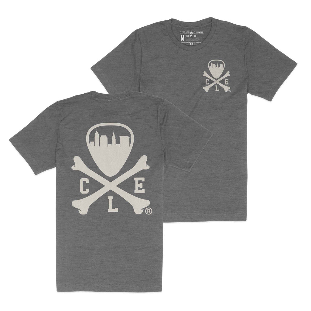 [Clove]★Symbol Logo Short T-Shirt CLE Logo - Mens/Unisex Crew T-Shirt - Grey