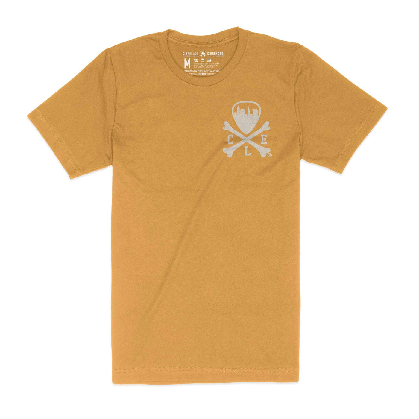 CLE Logo - Unisex Crew T-Shirt - Heather Mustard